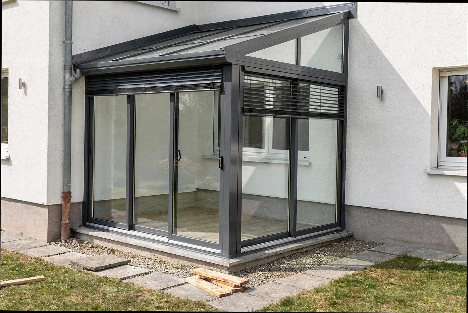 Glasanbau an einem Wohnhaus in Eppingen